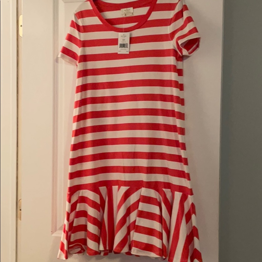 Kate spade orange/white striped dress. NWT